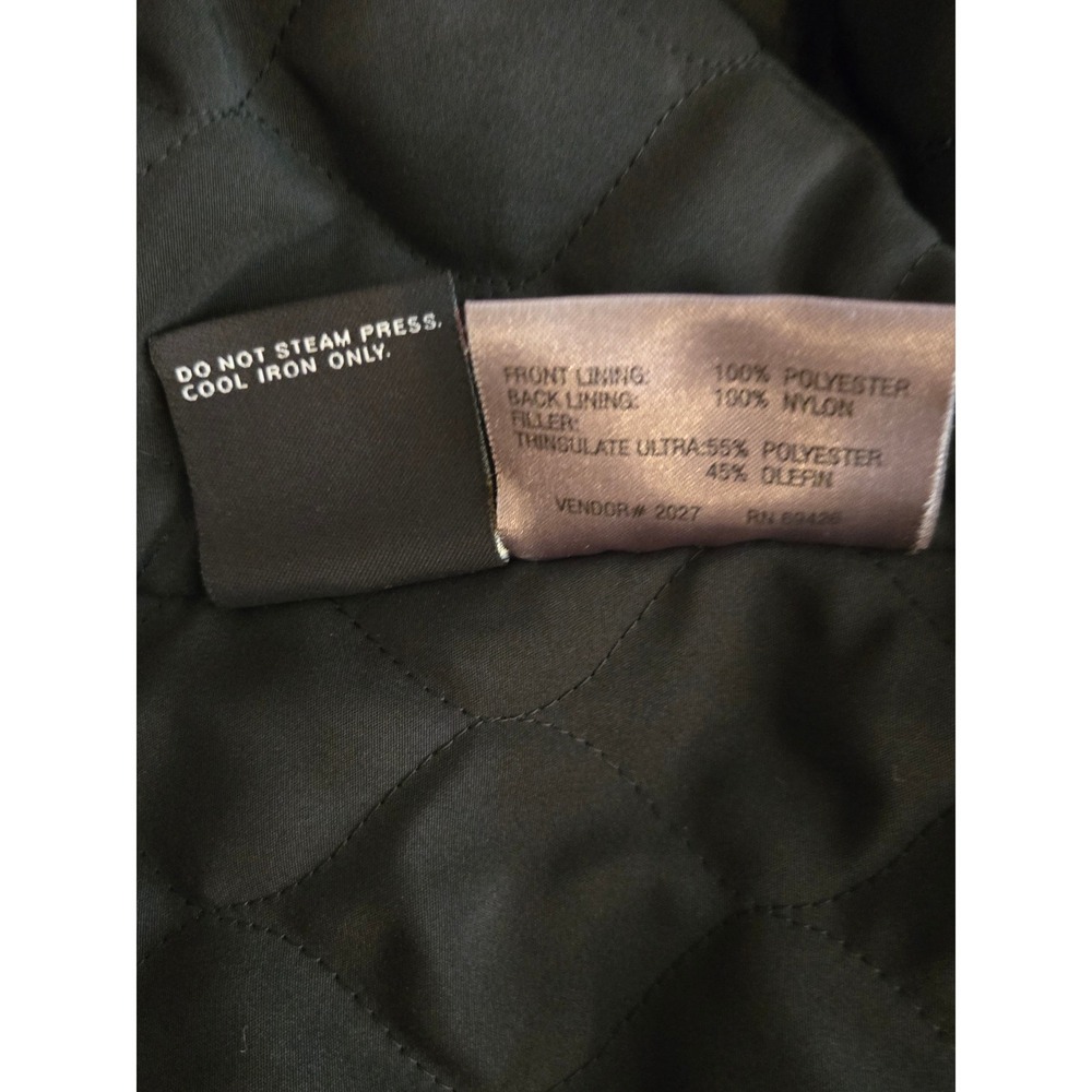 Wilsons Leather Pelle Studio Mens XXL Black Insulated Thinsulate Jacket Bomber - Picture 6 of 9